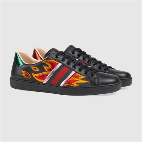 flame gucci shoes|Gucci ace flames.